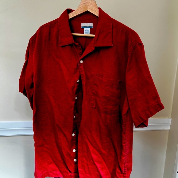 Red wine casual shirt - Picture 3 of 4